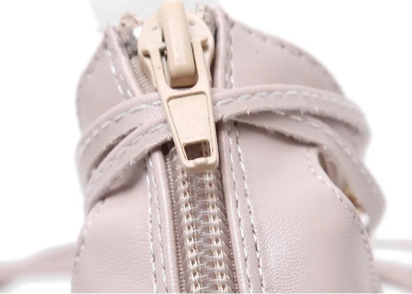 Lace Up Studded Pointed Toe Stilettos