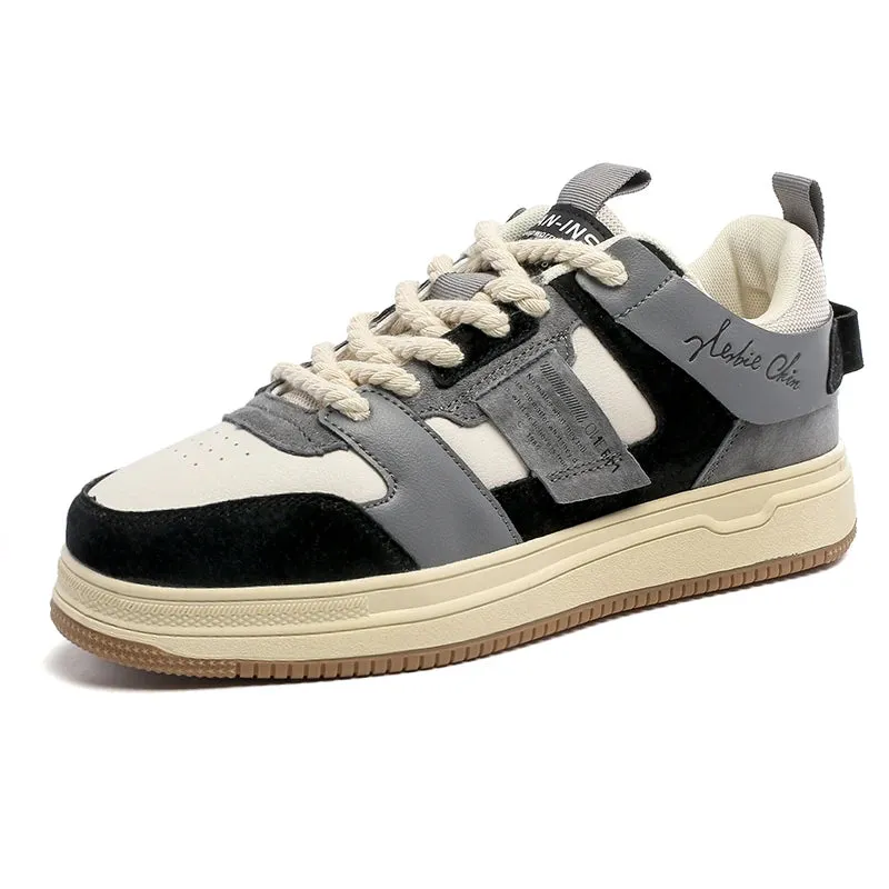Leather Breathable  sneakers for Men-Non Slip Outdoor Trainers