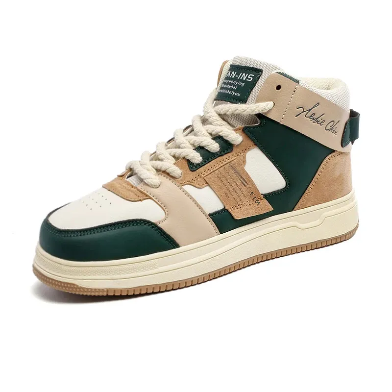 Leather Breathable  sneakers for Men-Non Slip Outdoor Trainers