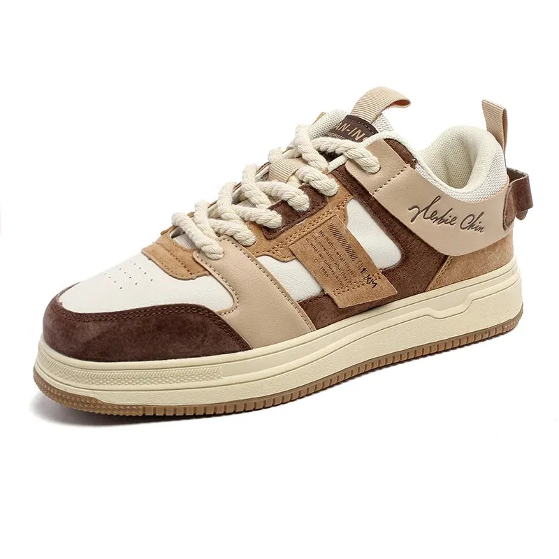 Leather Breathable  sneakers for Men-Non Slip Outdoor Trainers