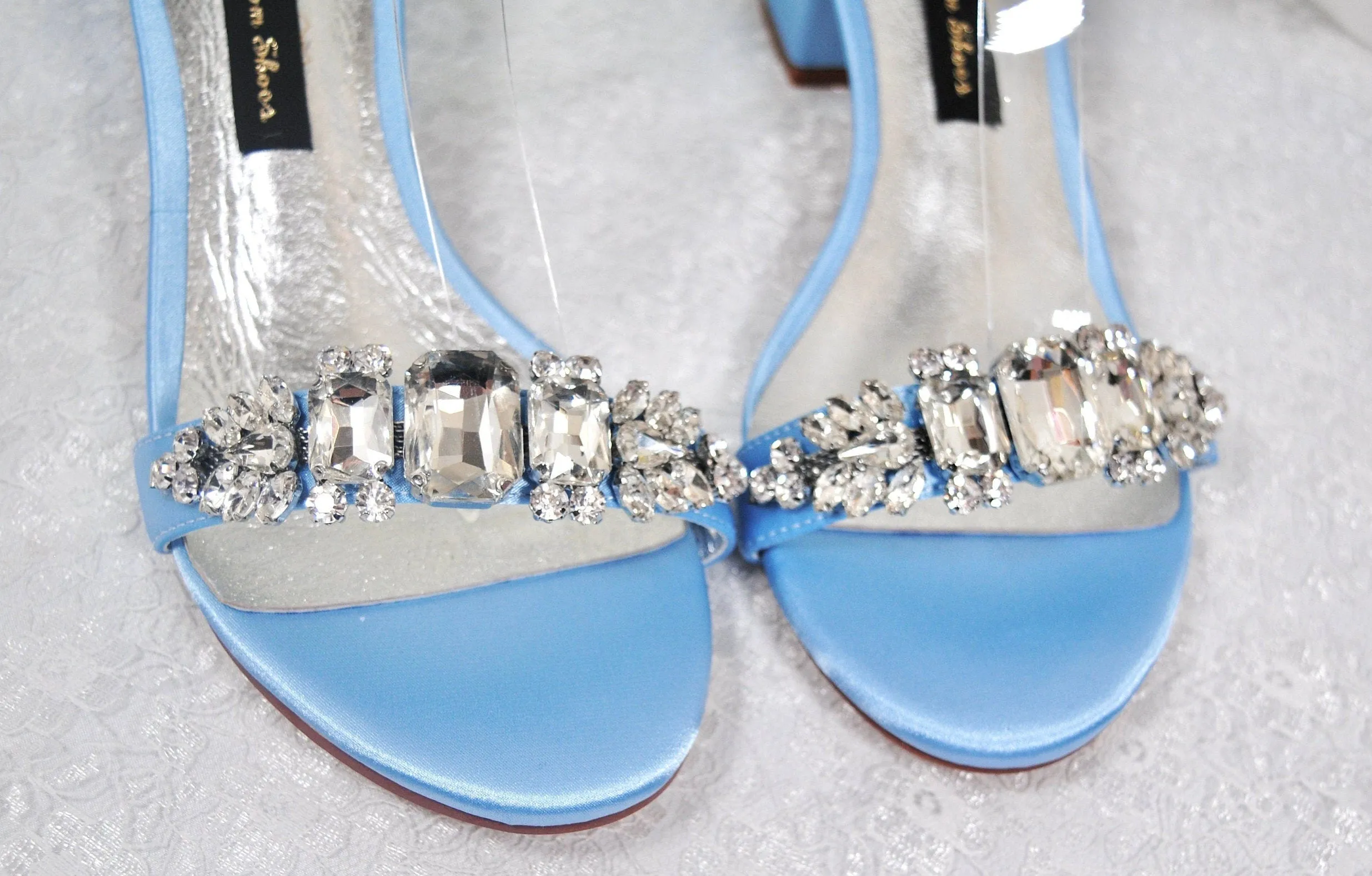 Low Block Heel Wedding Shoes- Size UK6/US8.5