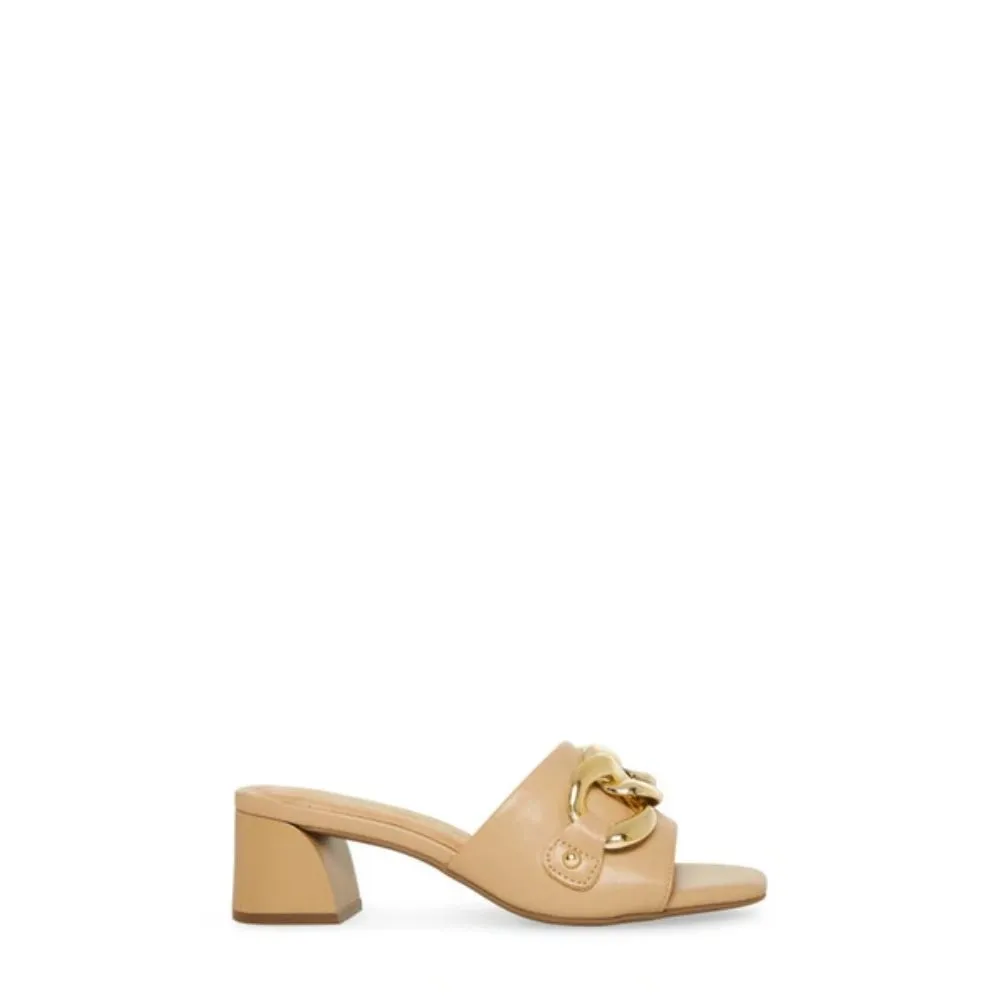 Marri Nude Leather Anne Klein Slide Sandals