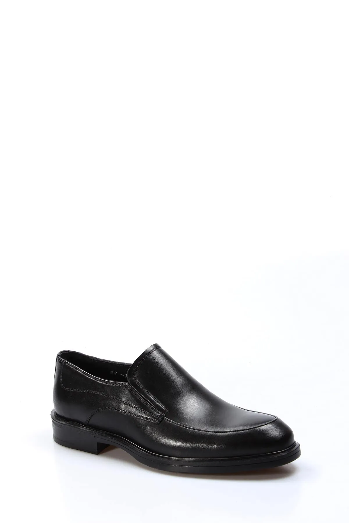 Men's Black Leather Loafers with Cushioned Insole and Sleek Design - Wessi