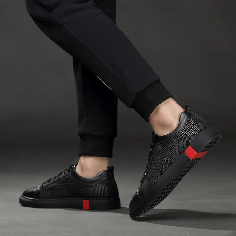 Men's Breathable Leather Casual Sneakers