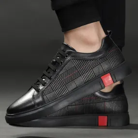 Men's Breathable Leather Casual Sneakers