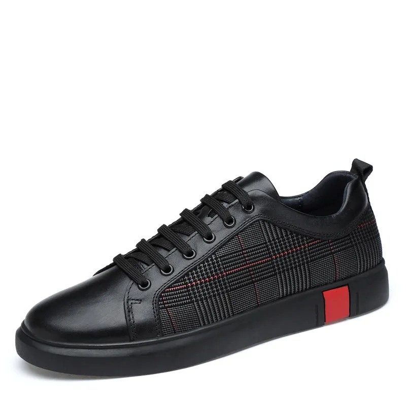 Men's Breathable Leather Casual Sneakers