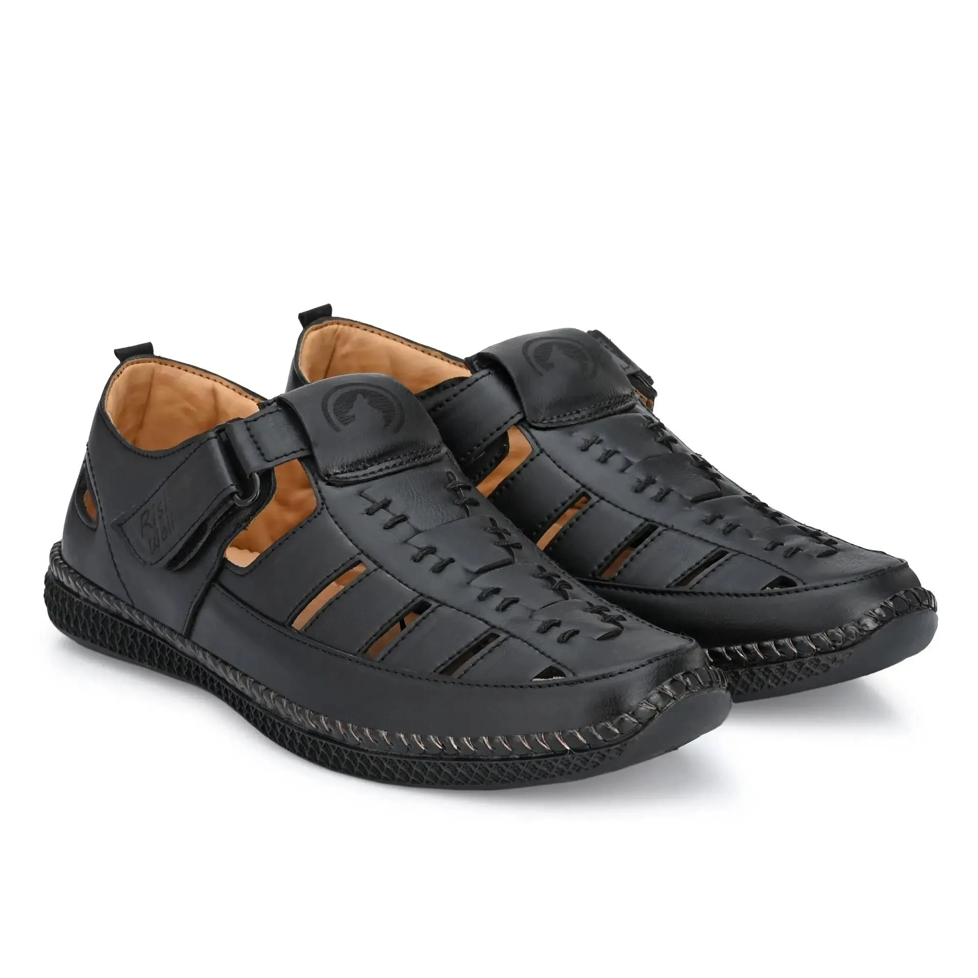 Mens Synthetic Casual Sandals for Men Black Color