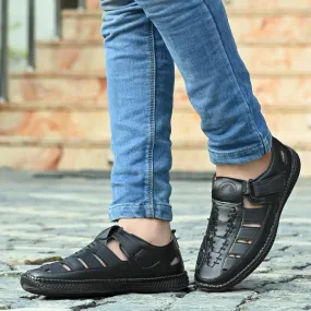 Mens Synthetic Casual Sandals for Men Black Color