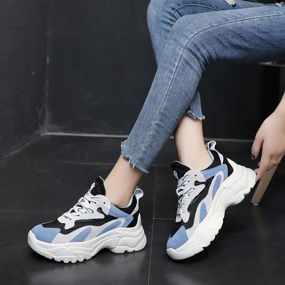 Mesh Breathable Color Block Sneakers