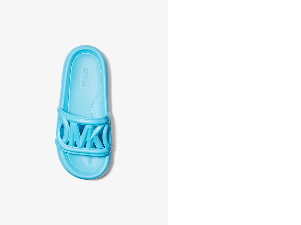 Michael Kors Women's MMK Splash Slide Sandals  Blue 8 M US