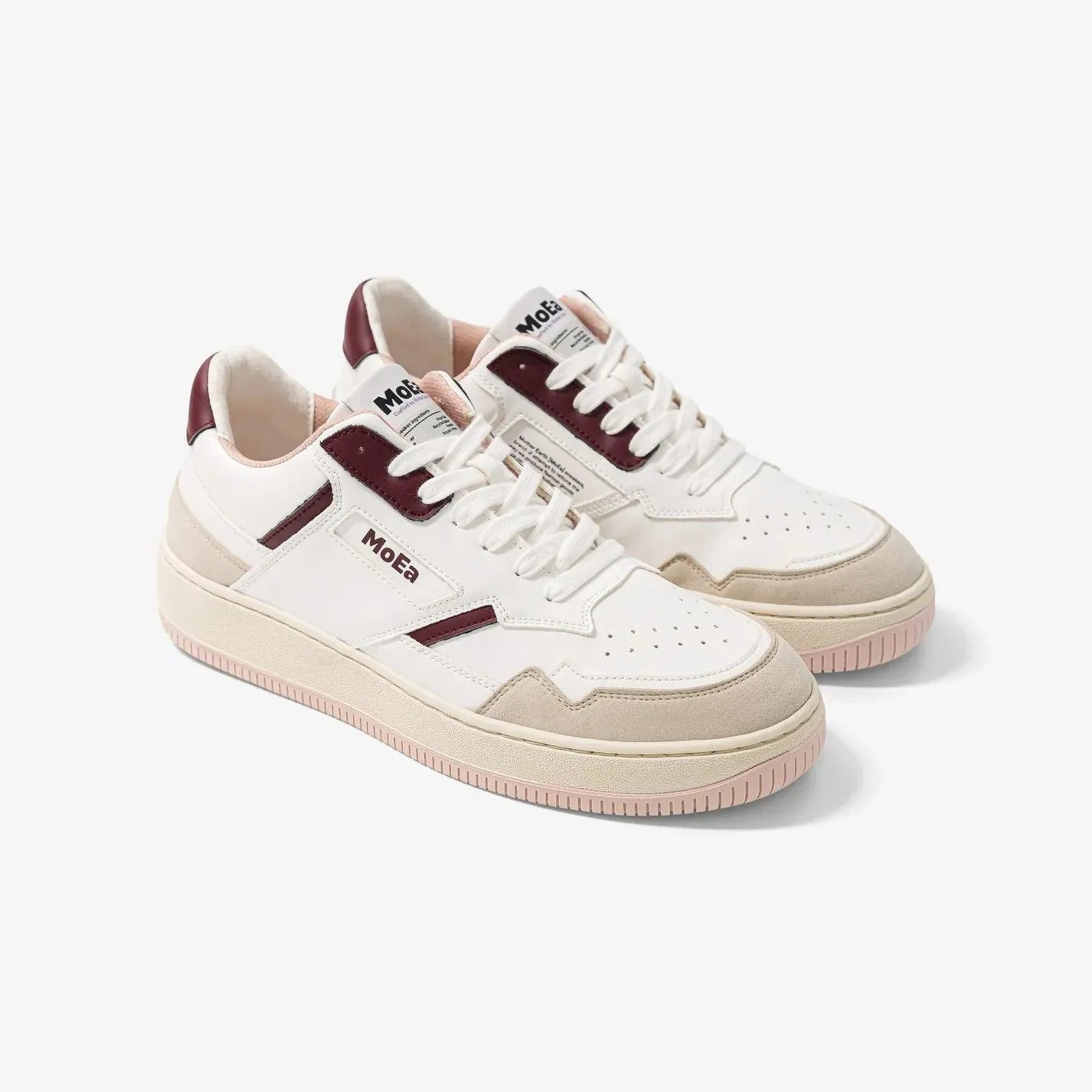 MoEa GEN1 White - Burgundy trainer