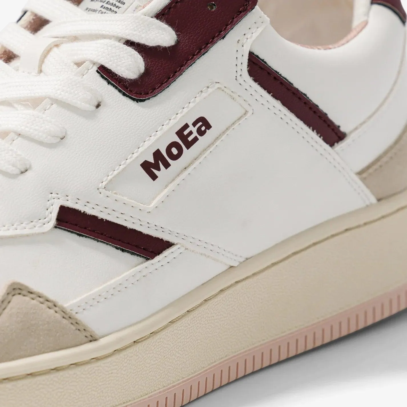 MoEa GEN1 White - Burgundy trainer