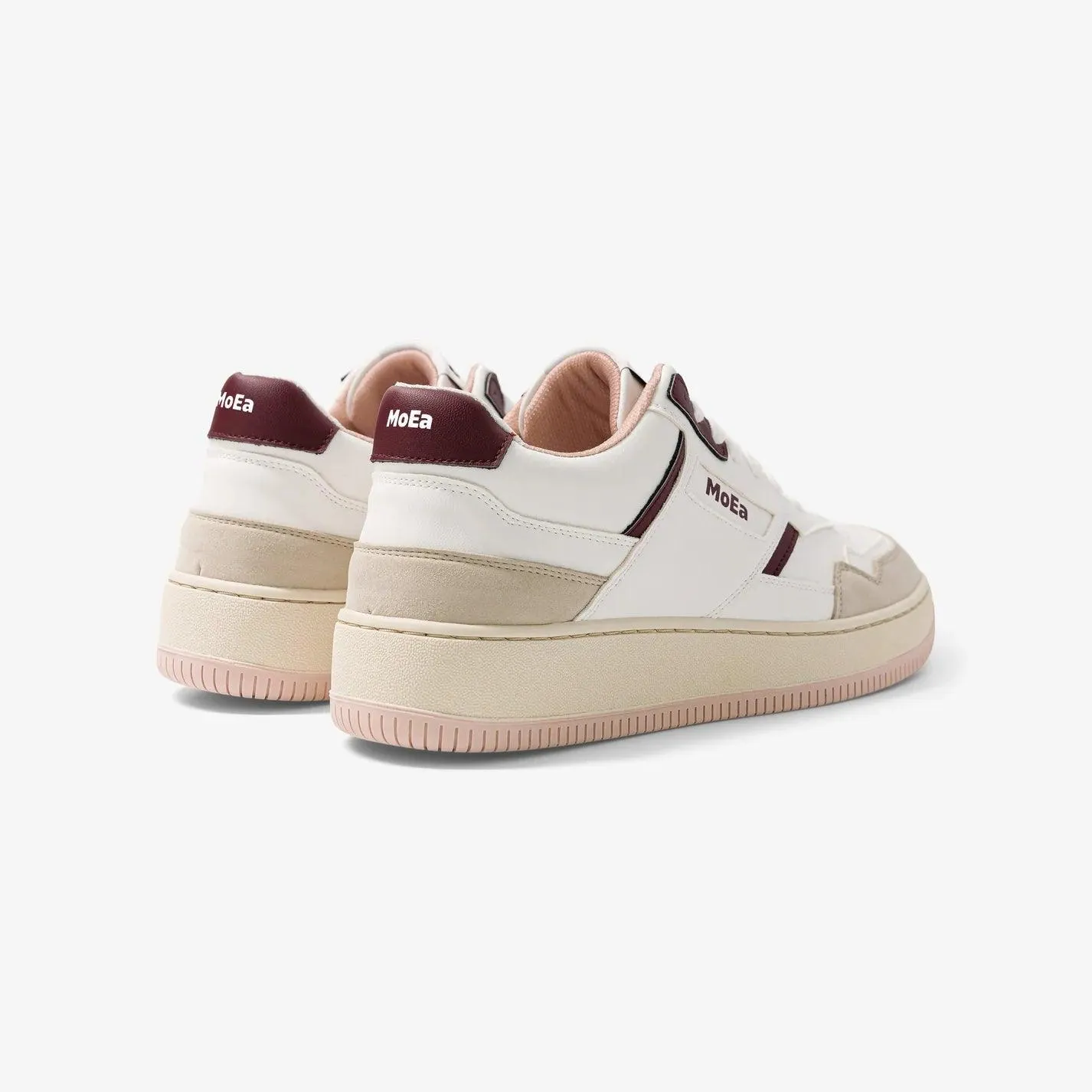 MoEa GEN1 White - Burgundy trainer