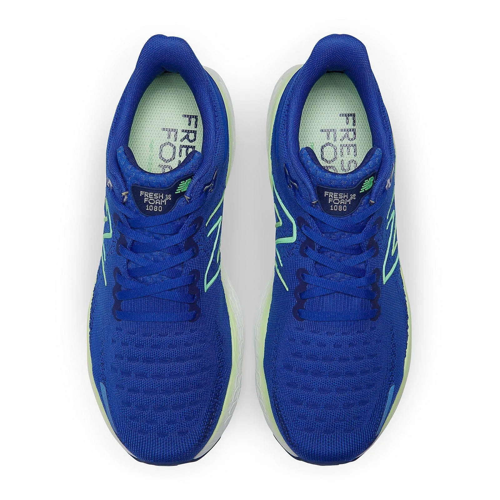 New Balance Fresh Foam X 1080 v12 (Mens) - Blue with Green Apple and Vibrant Spring