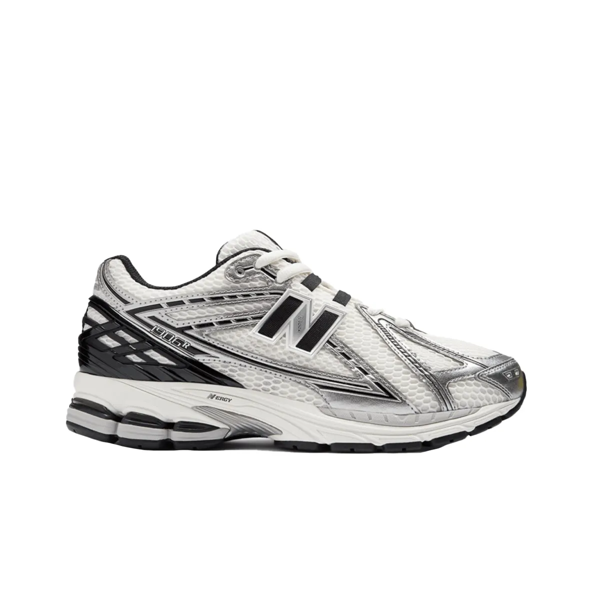 New Balance Mens 1906R Running Sneakers M1906RER Silver Metallic/Black/Sea Salt