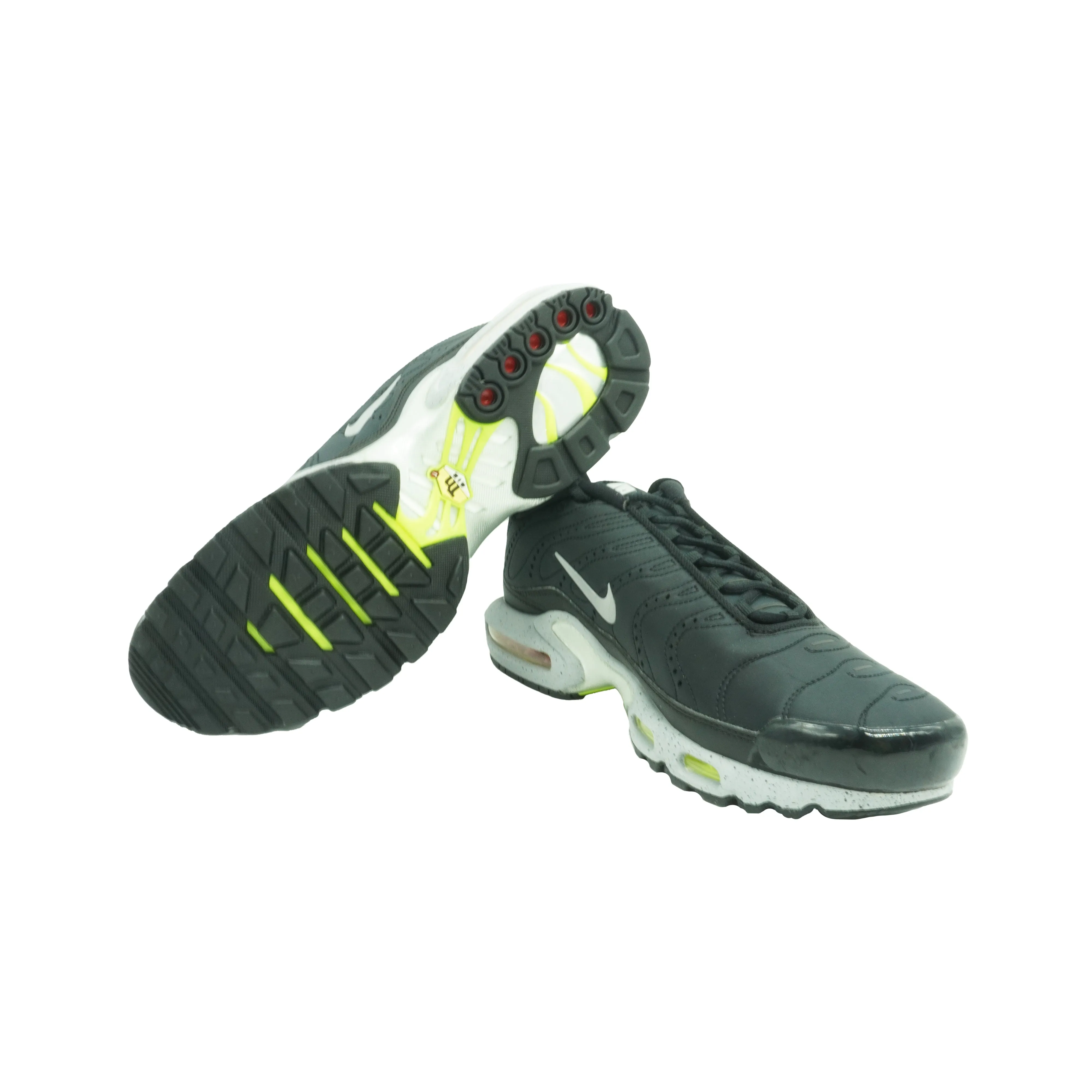 Nike Men's Air Max Plus PRM Running Athletic Shoes Black Size 10.5