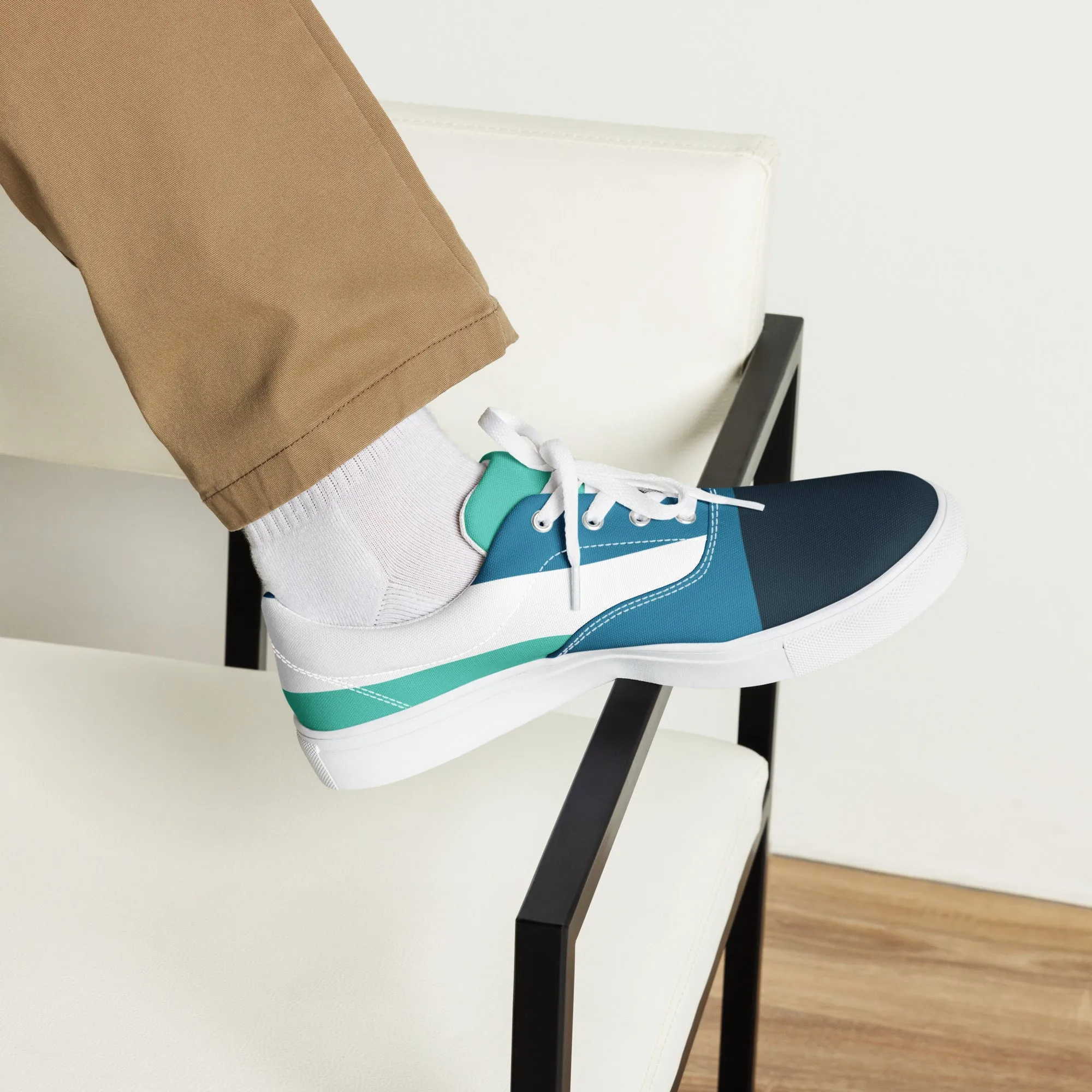 OCEAN DEPTHS Men’s Lace-Up Canvas Shoes