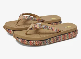PALAU SYNTHETIC RAFFIA LOW THONG SANDAL