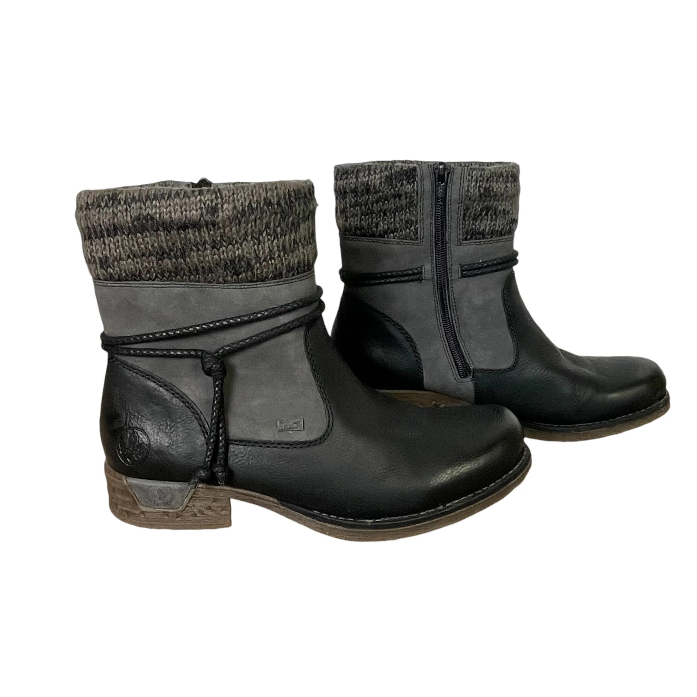 Rieker | Women's Black Leather Fee 88 Boots | Size: 40