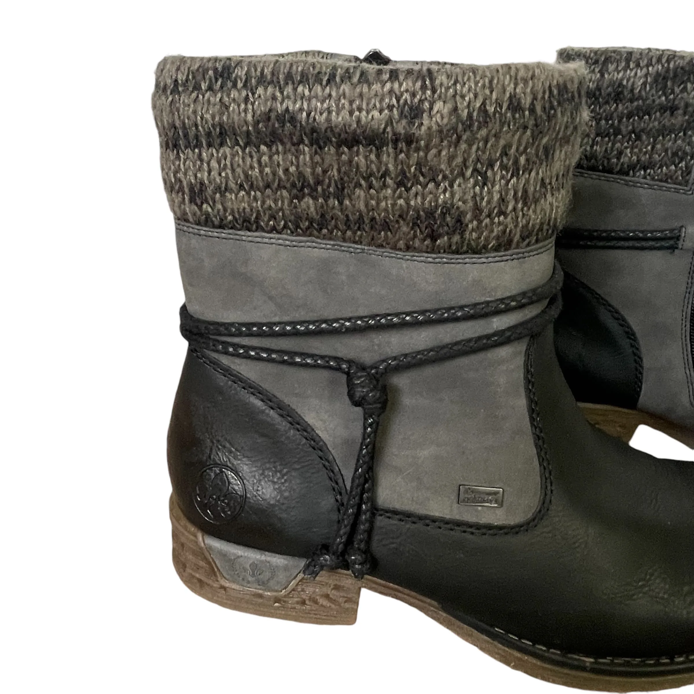 Rieker | Women's Black Leather Fee 88 Boots | Size: 40