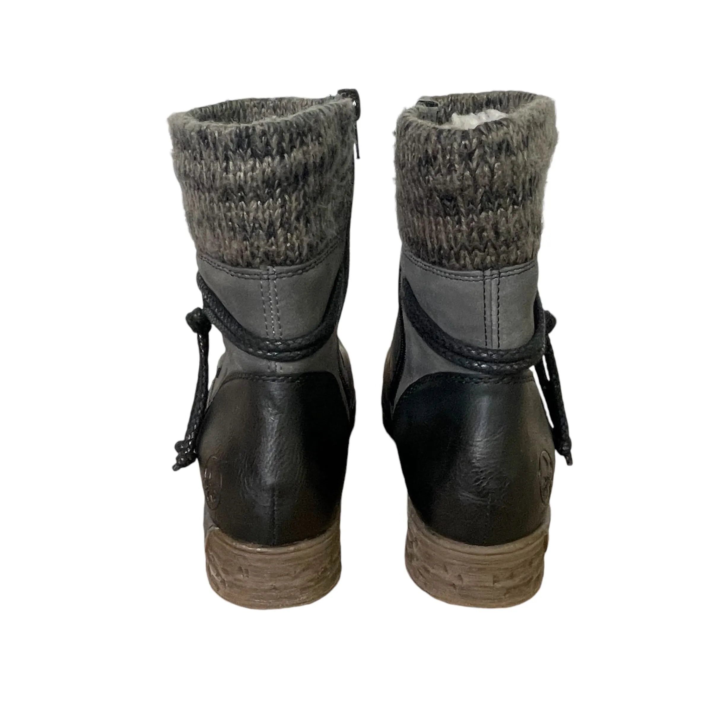 Rieker | Women's Black Leather Fee 88 Boots | Size: 40
