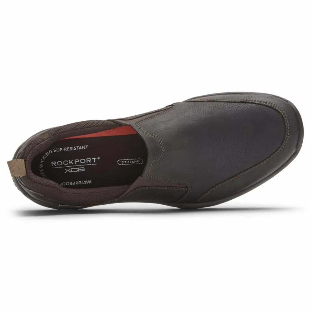 Rockport Men XCS SPRUCE PEAK SPRUCE PEAK SLIPON DK CHOCOLATE LEATHER
