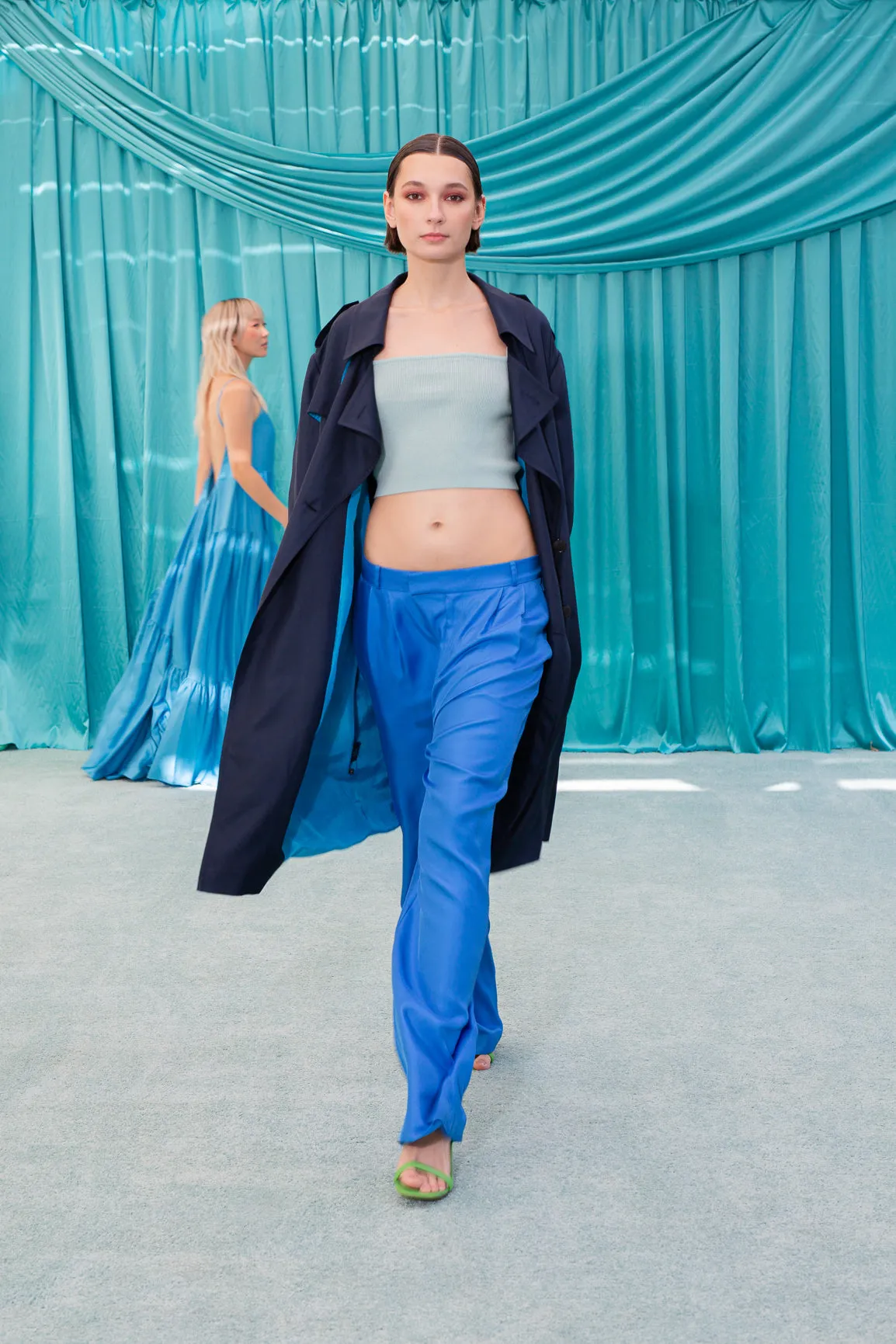 Salinas Silk Trouser Electric Blue Woman