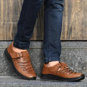 Sandals for Men | Synthetic Leather Tan Sandal