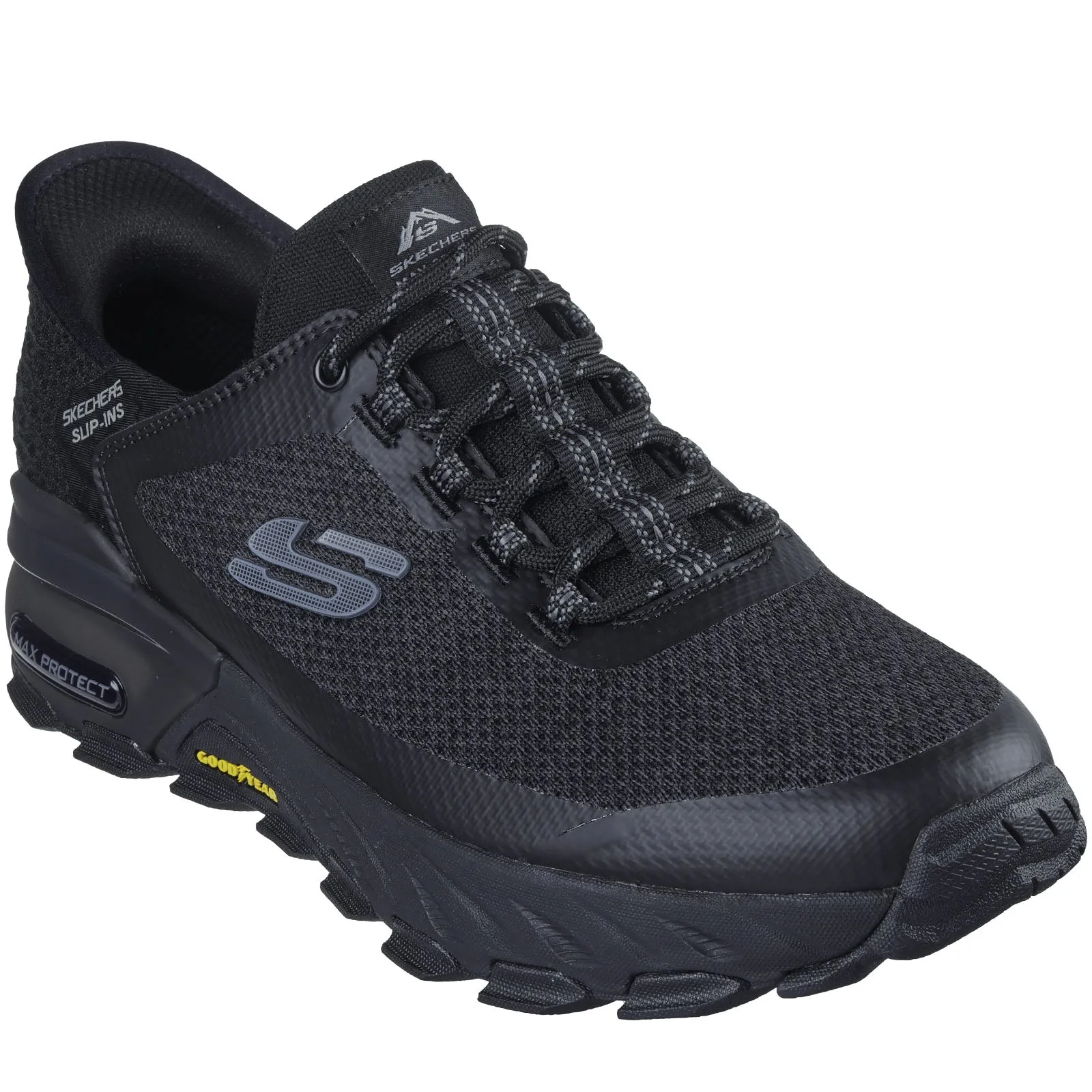 Skechers Mens Max Protect Assembly Memory Foam Trainers - Black