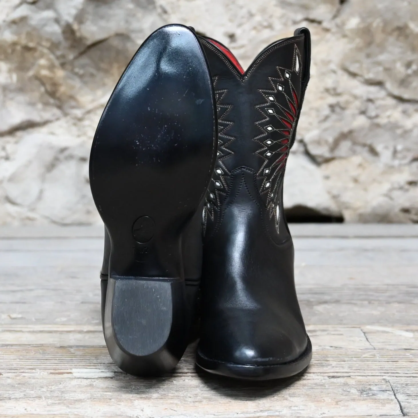 Stallion Ladies Peewee Western Boot W/Moonburst Inlay