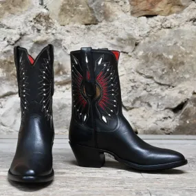 Stallion Ladies Peewee Western Boot W/Moonburst Inlay