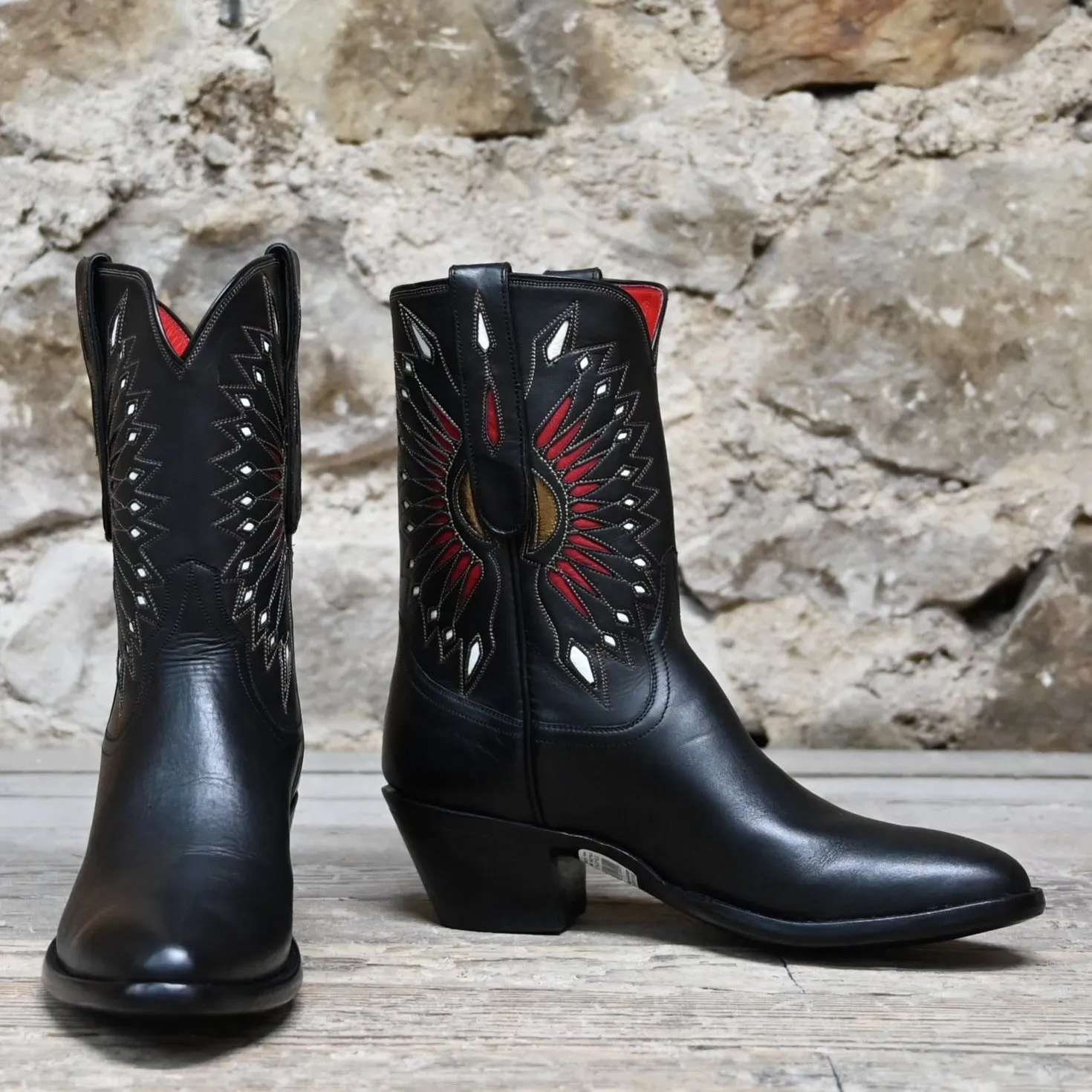 Stallion Ladies Peewee Western Boot W/Moonburst Inlay