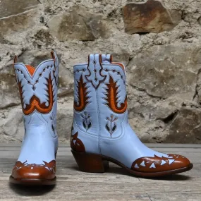 Stallion Ladies Vintage Western Powder Blue Peewee W/Wingtip