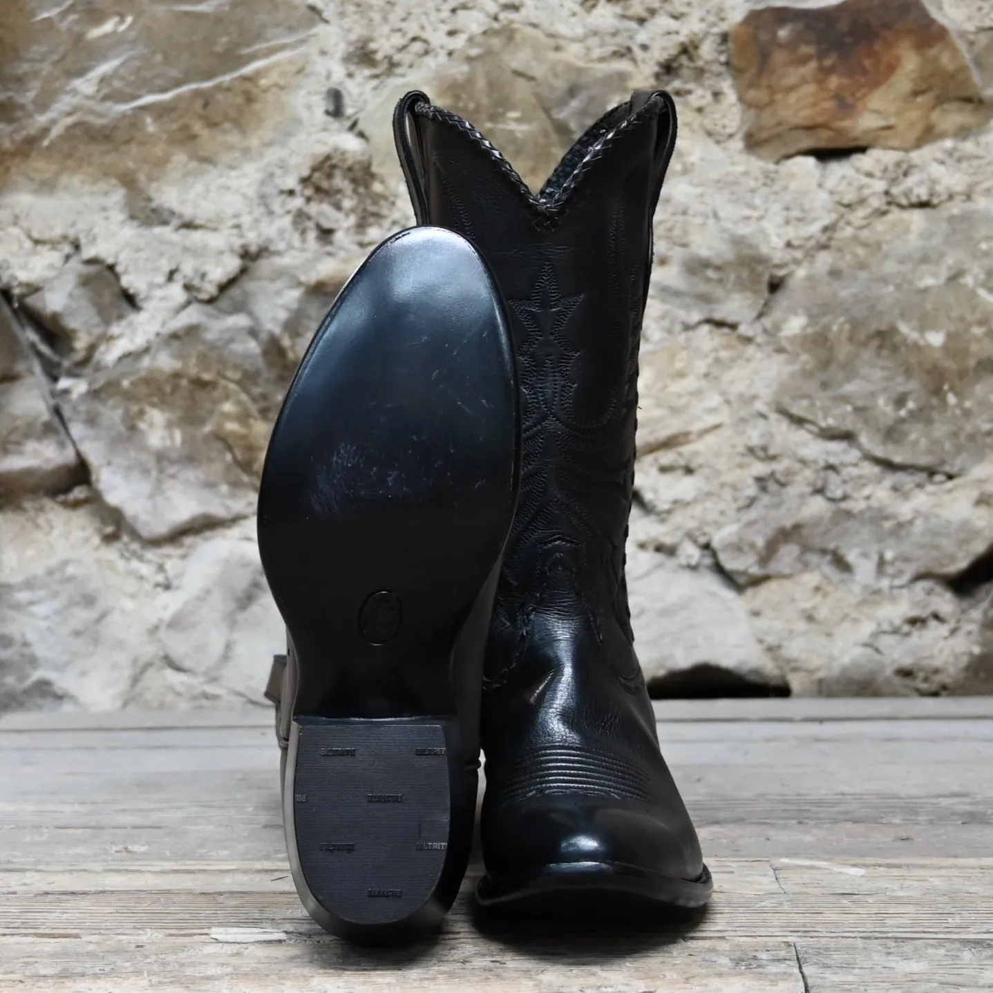Stallion Men's Western Boot W/Lacing On Top And Buckstitching On Side