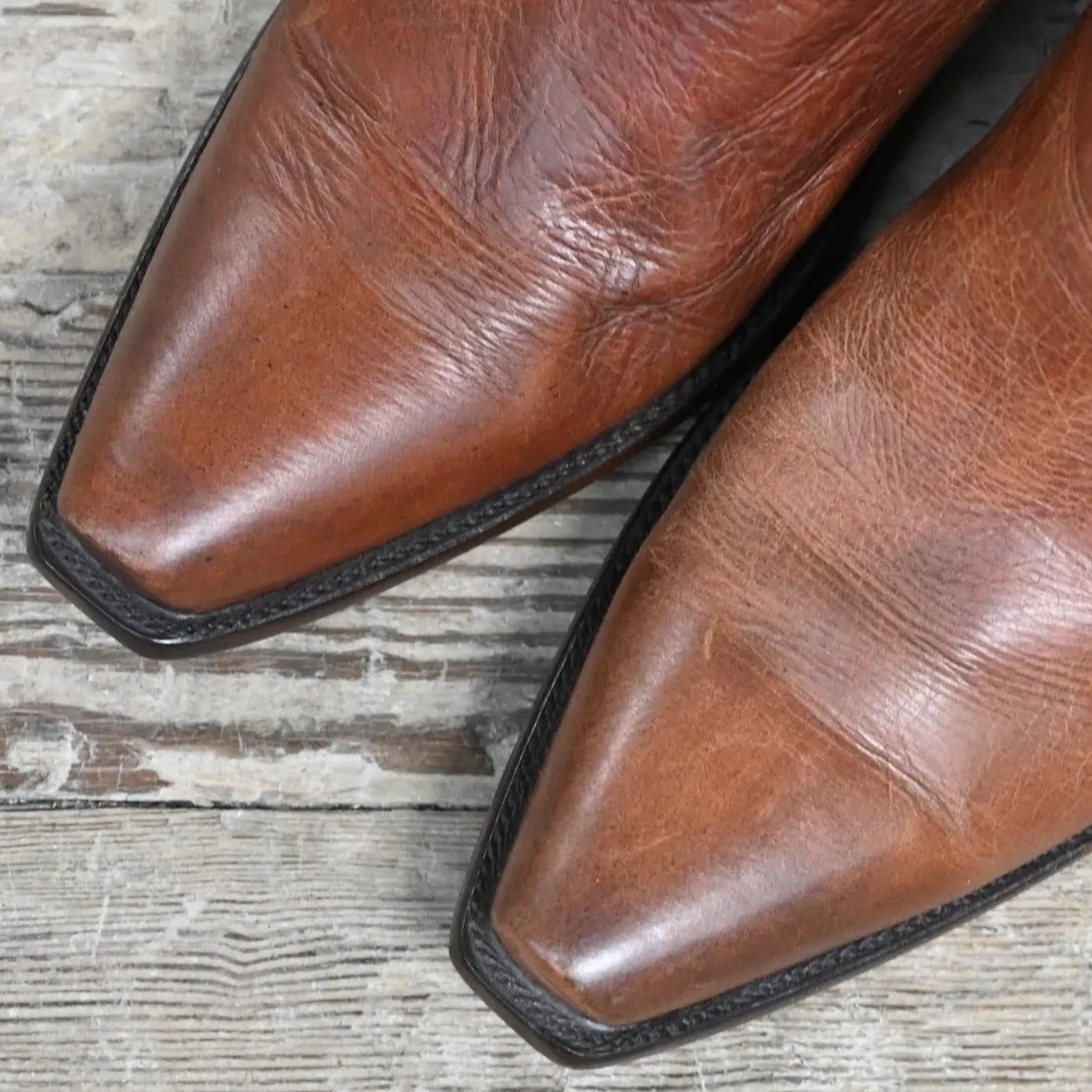 Stallion Men's Zorro Cognac Calf W/Buckstitching