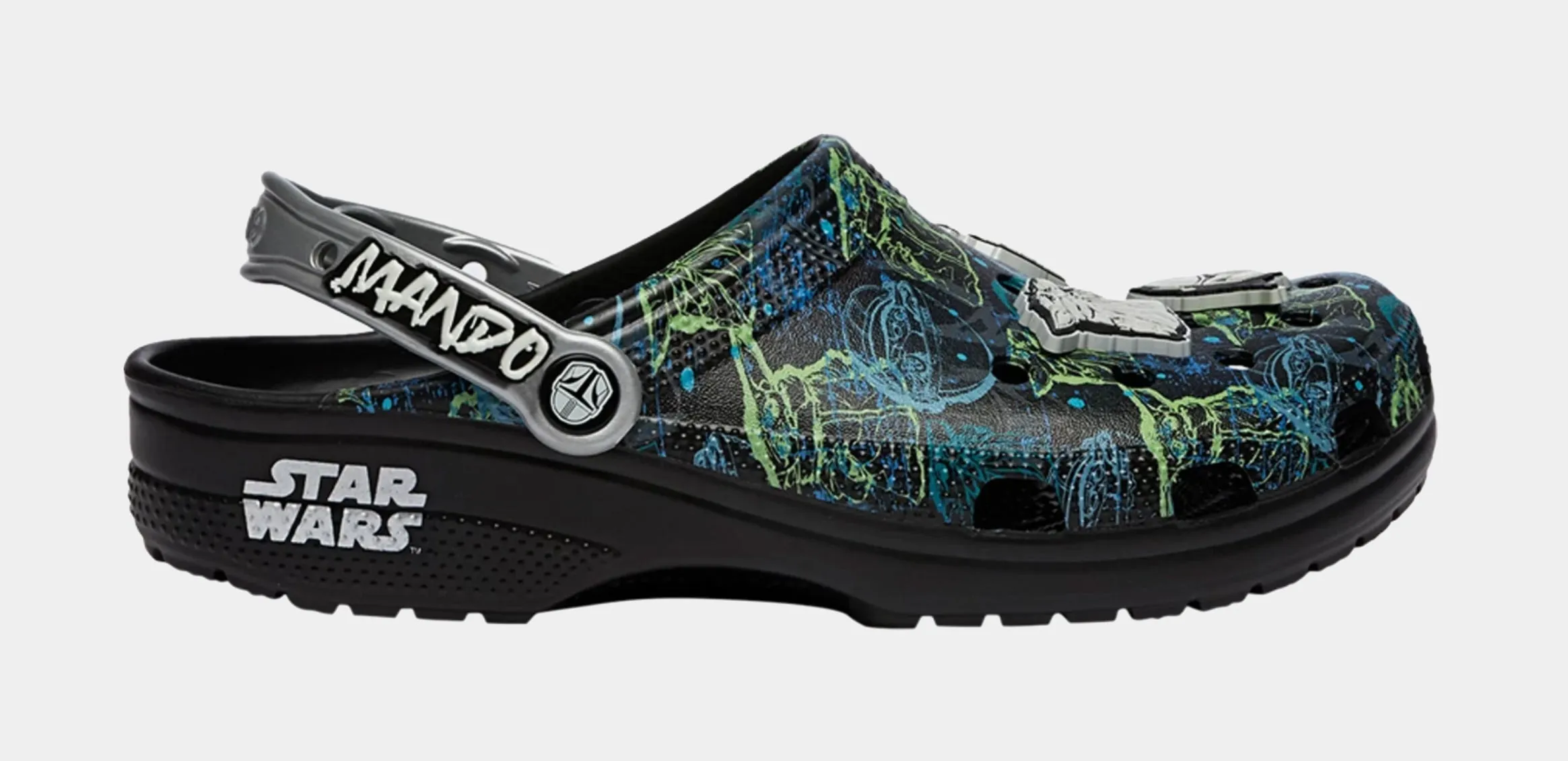 Star Wars Mandalorian Classic Clog Mens Sandals (Black) Free Shipping