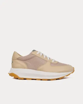 Trinity Tech Vegan Leather Mesh Sand / White Low Top Sneakers