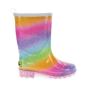 Western Chief Kids' Ombre Faux Fur Rain Boots - Multi Sparkle