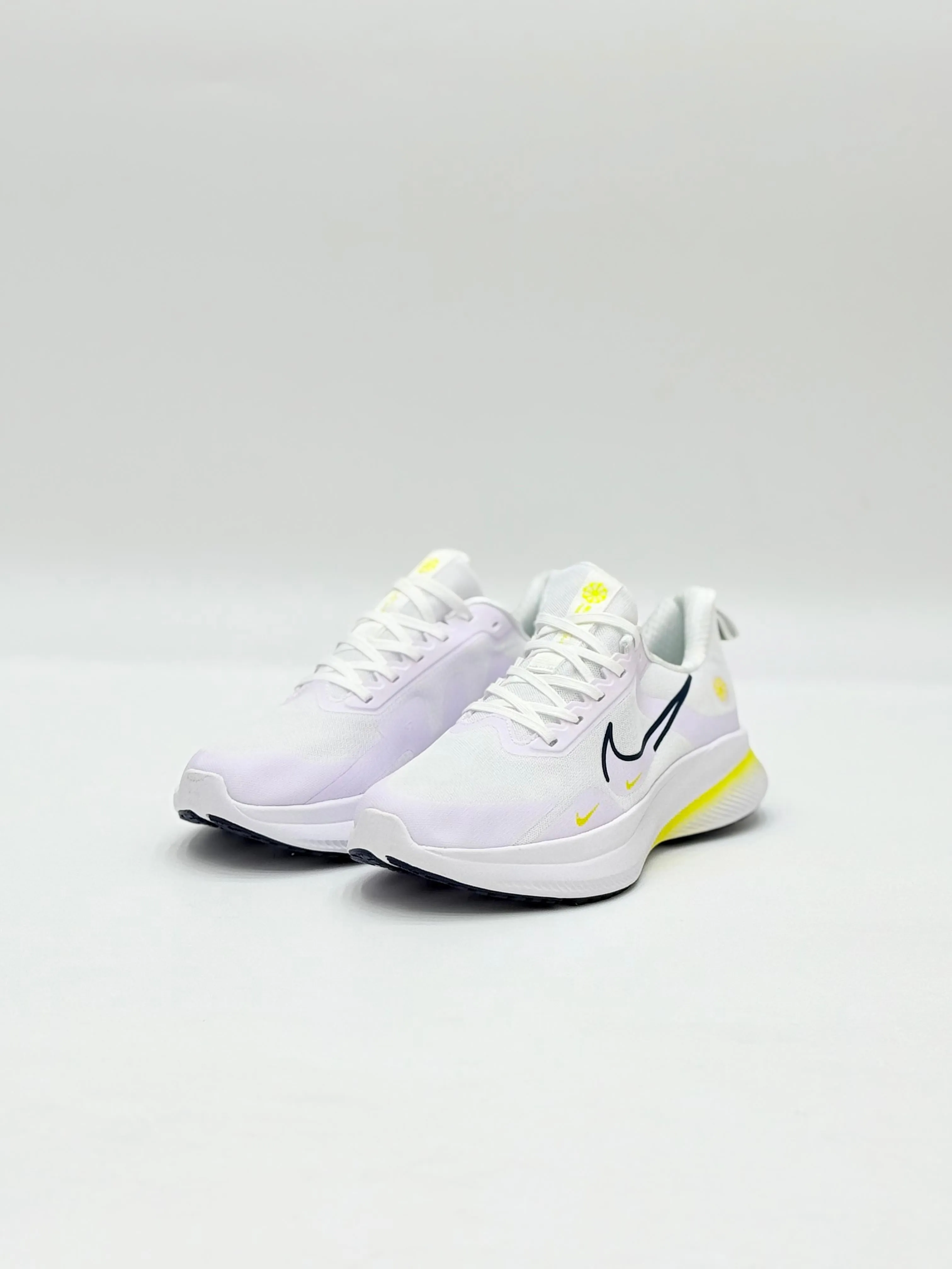 White & Coral Performance Sneakers – Lightweight & Stylish
