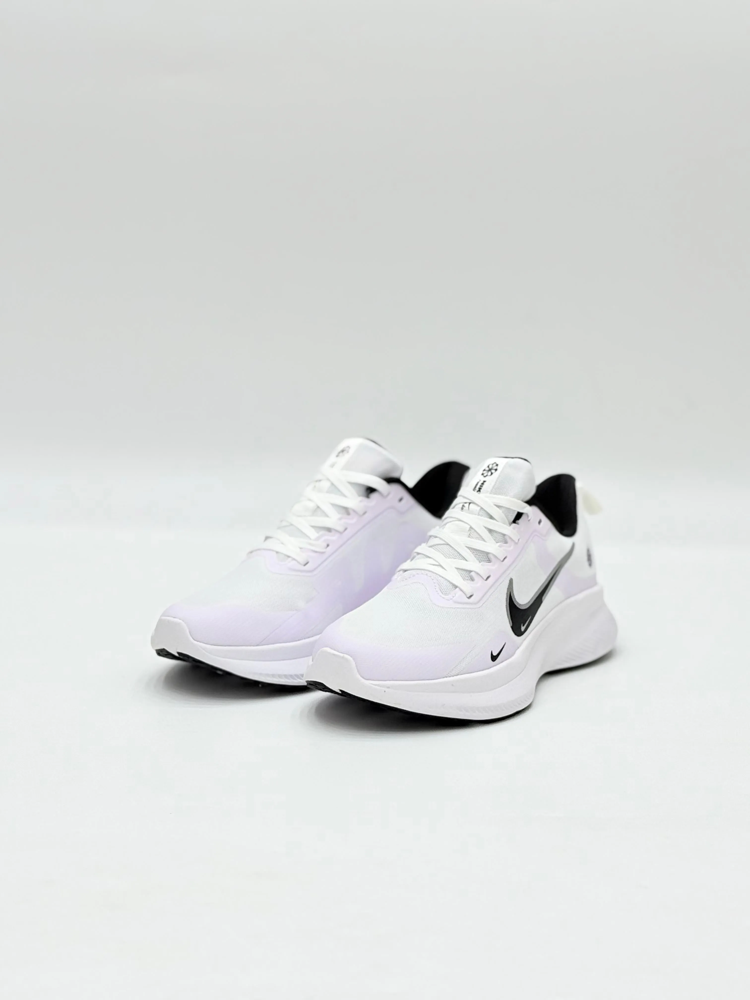 White & Coral Performance Sneakers – Lightweight & Stylish