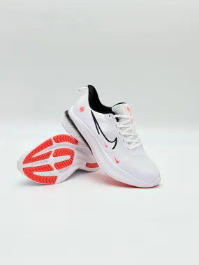 White & Coral Performance Sneakers – Lightweight & Stylish