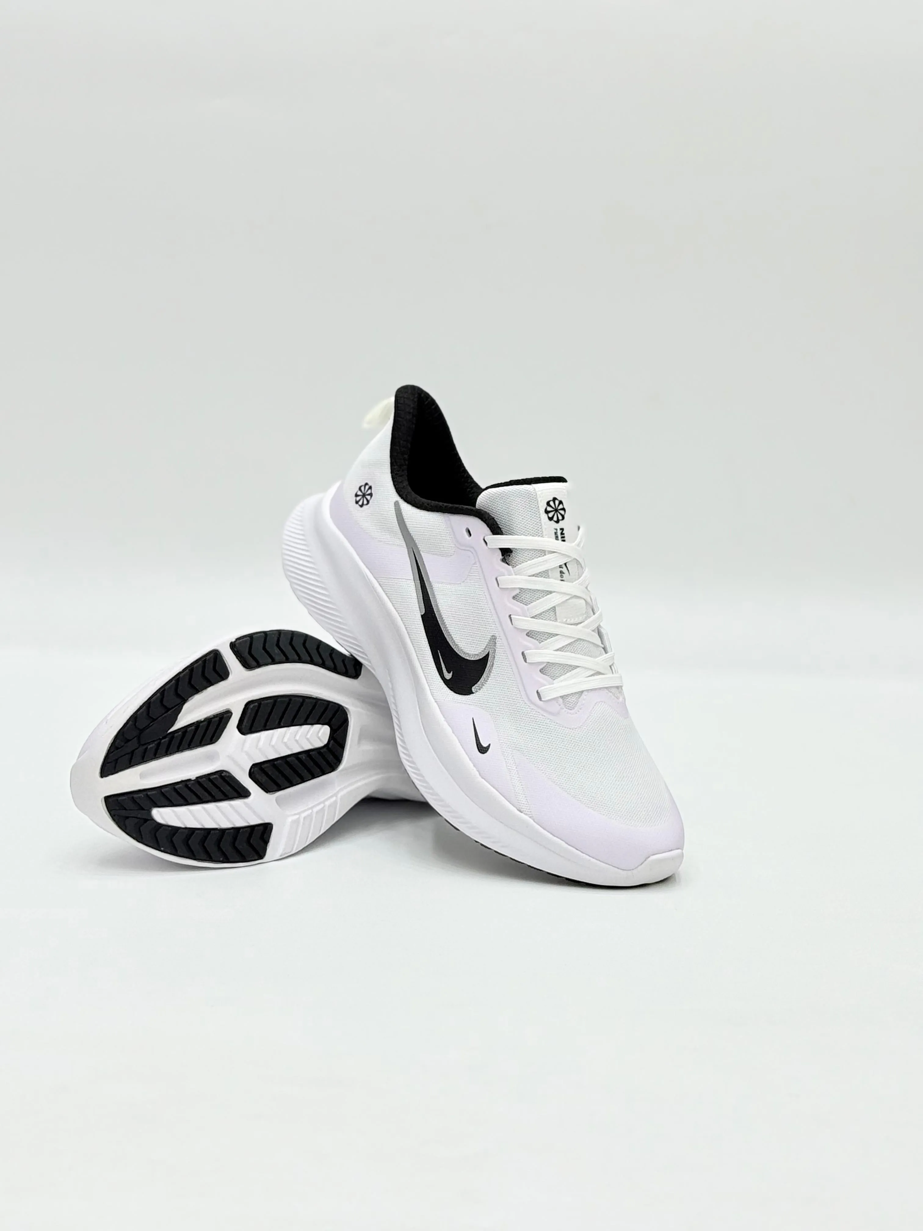 White & Coral Performance Sneakers – Lightweight & Stylish