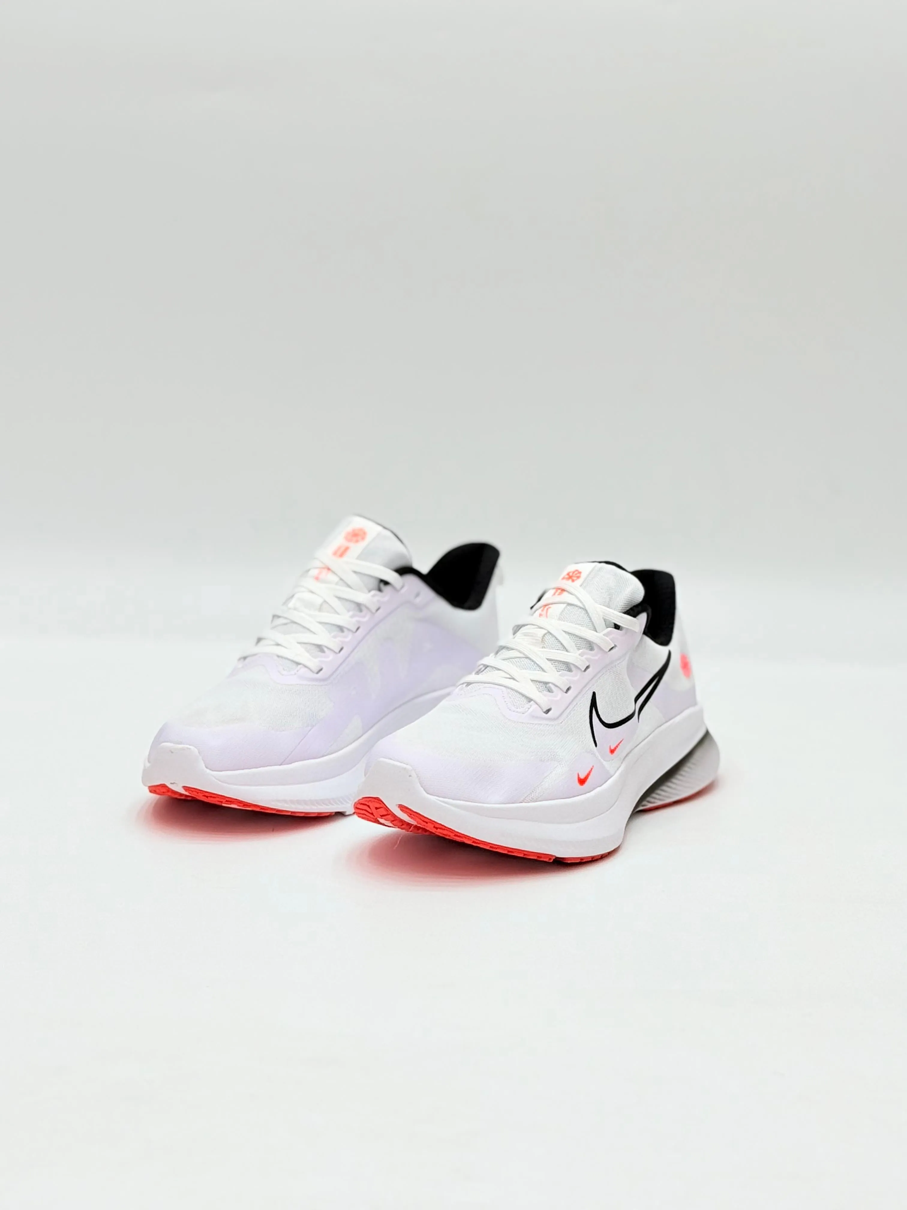 White & Coral Performance Sneakers – Lightweight & Stylish