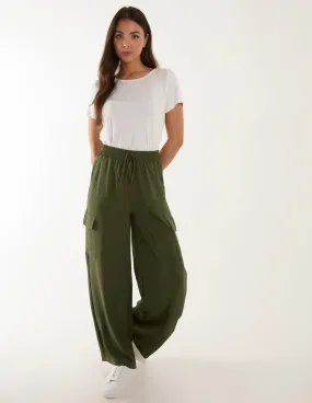 Wide Leg Combat Trousers