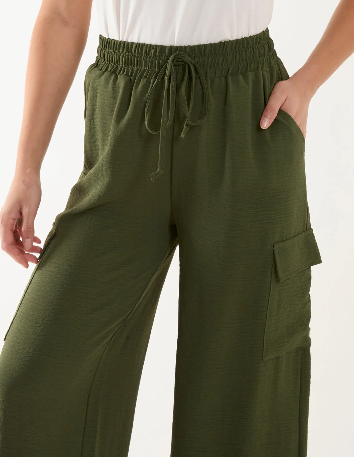 Wide Leg Combat Trousers