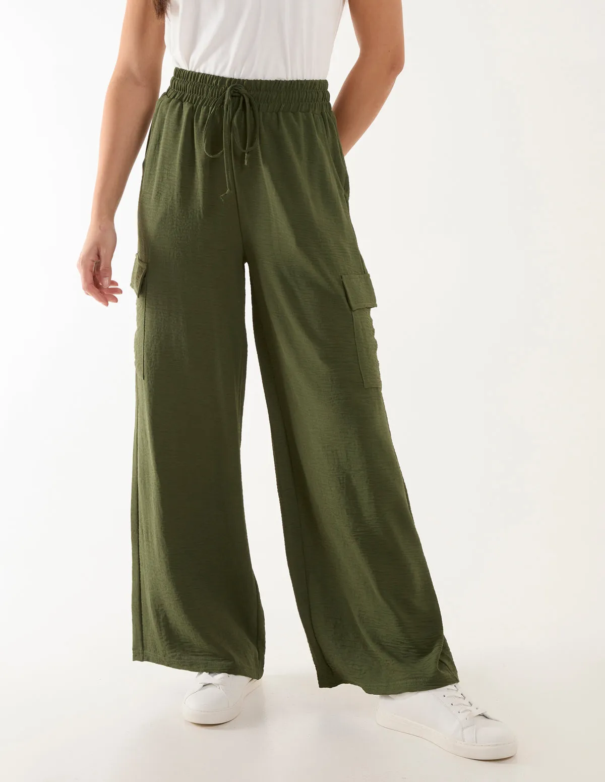 Wide Leg Combat Trousers