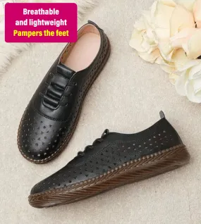 Women Retro Breathable Hollow Shoes