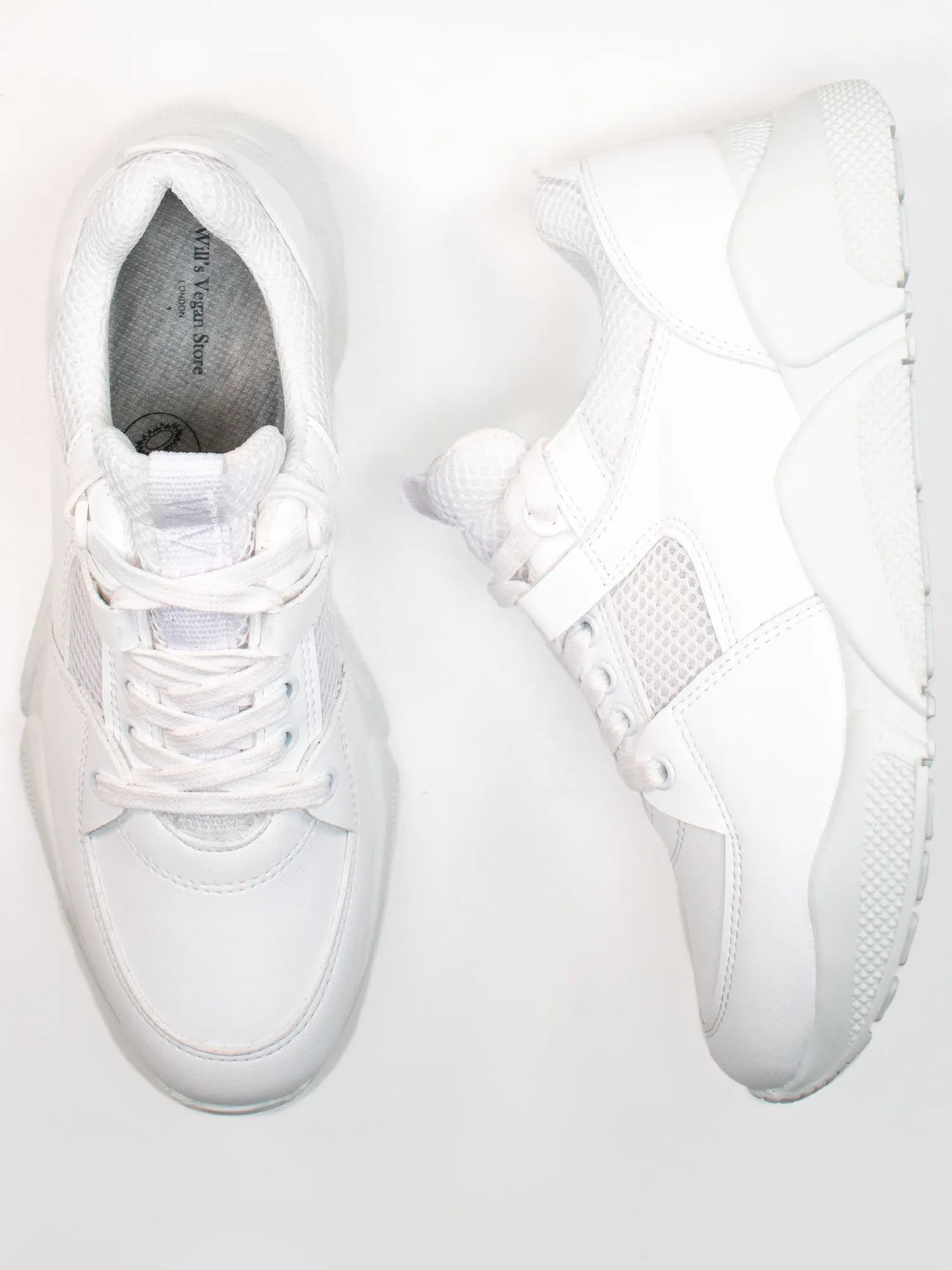 Women's Chicago Low Tops by Will's Vegan Shoes (White, Black)