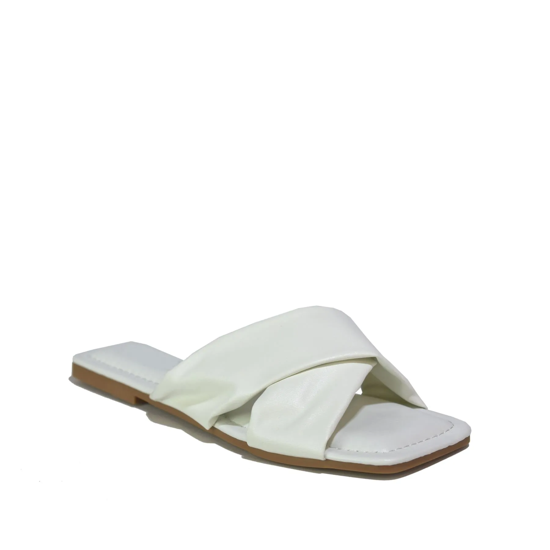 Women's Criss Cross Sandals White