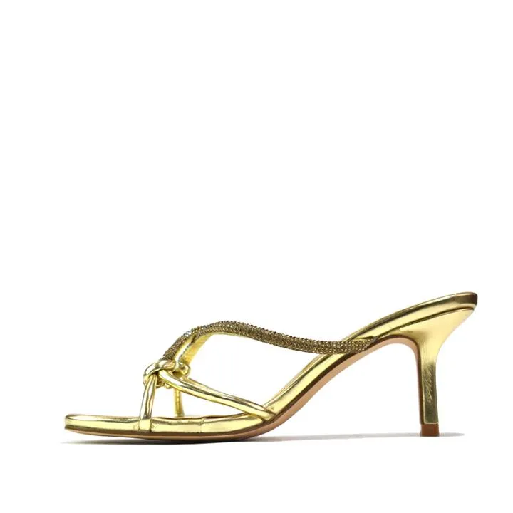 Women's High Heeled Sandal Gold